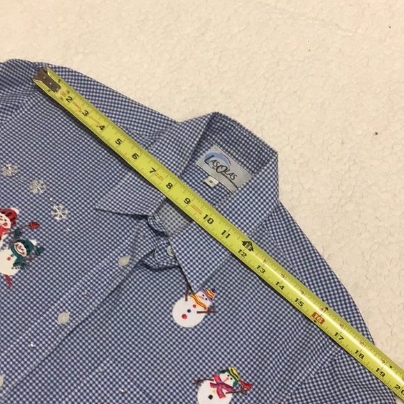 BLUE CK CHRISTMAS BUTTON DOWN M/LG - Picture 7 of 11